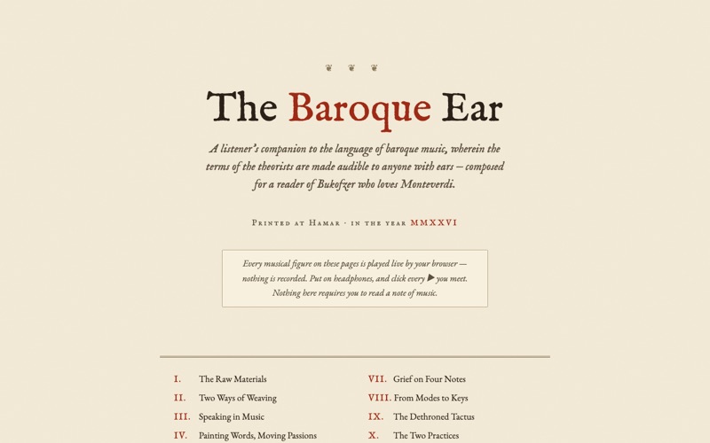 Baroque Ear